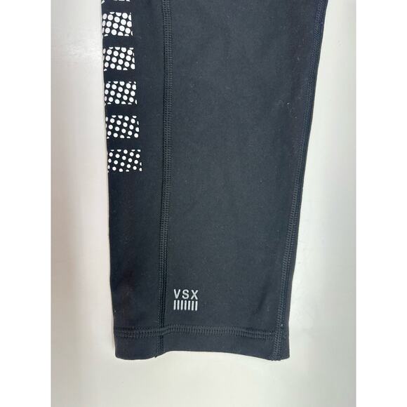 Victorias Secret Sport Womens Leggings Size XS Black Knockout Capri Logo - Picture 7 of 12